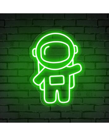Waving Astronaut Cute Space Neon Sign: Elevate Your Child's Room, Play Area, or Themed Party Ambiance