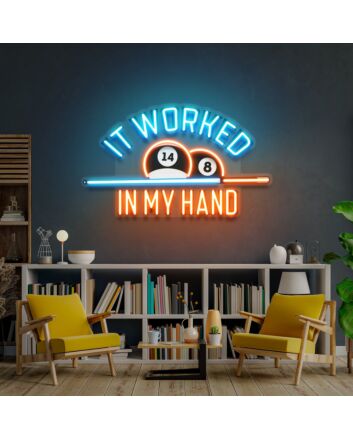 Enhance Your Game Room, Bar, or Business with the Striking Billiards Wall Decor Business Logo Sign For Wall LED UV Neon Sign.
