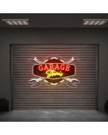 Brighten Your Space: Garage LED UV Neon Sign, Perfect for Home Decor, Bars, and Weddings