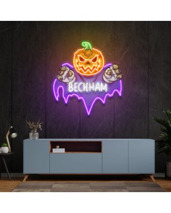 Spookify Your Space: Halloween Decor Neon Name Sign for Teenage Girl Room, Party Ambiance, and Unique Gift Ideas