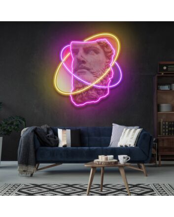 Elevate Your Space: Spotlight Face Led Uv Neon Sign for Vibrant Home Decor, Office Ambiance, and Memorable Parties.