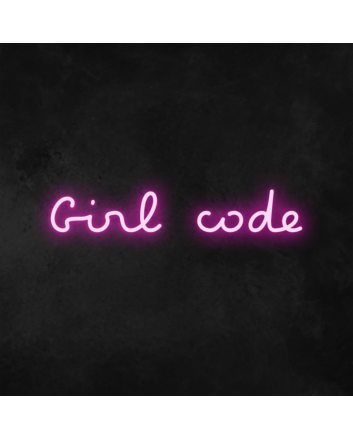 &#39;Girl Code&#39; Neon Sign