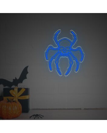 Transform Your Space: Skull Head Spider LED Neon Sign, Perfect for Halloween Decor, Themed Bars, and Edgy Home Interiors