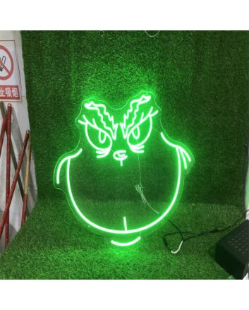 Brighten Up Your Bar, Office, or Home Decor with the Angery Bire Green LED Neon Sign.
