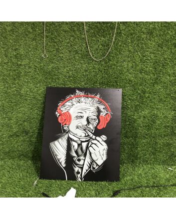 Brighten Your Space - Einstein With Earphone UV Print LED Neon Sign for Bars, Study Rooms, and Music Venues