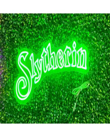 Enhance Your Space: Green Slytherin Custom LED Neon Sign Perfect for Home Decor, Themed Parties, and Wizarding Bars
