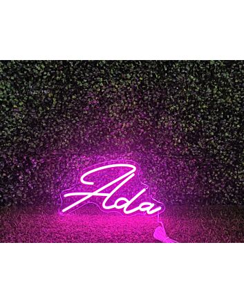 Brighten Your Space: Ada Pink LED Neon Sign for Home, Office, Bars, and Celebratory Events