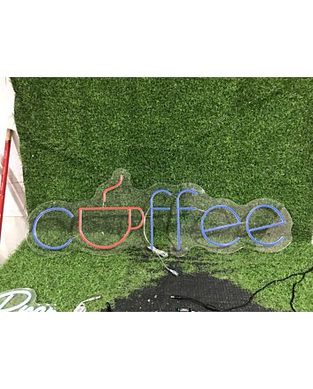 Brighten Up Your Café or Home Kitchen with the Warm Glow of the Coffee With Coffee Cup LED Neon Sign.