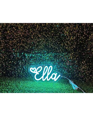 Brighten Your Wedding, Bar, and Office Ambiance with Ella Custom LED Neon Sign.