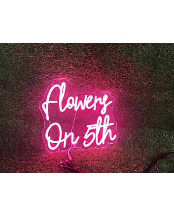 Brighten Your Wedding and Bar Ambiance with Flowers On 5th LED Neon Sign.
