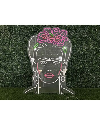 Brighten Your Space: Frida Kahlo LED Neon Sign for Artists' Studios, Trendy Cafes, and Eclectic Home Decor.