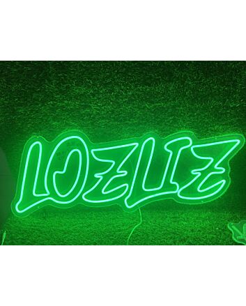 Enhance Your Space: Lozliz Green LED Neon Sign for Bars, Offices, and Trendy Home Decor.
