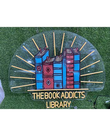 Brighten Your Reading Nook, Office, or Storefront with The Book Addicts Library UV Print LED Neon Sign.