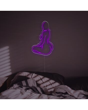 Enhance Your Bar or Man Cave Ambiance with the Naked Lady Profile View LED Neon Sign.
