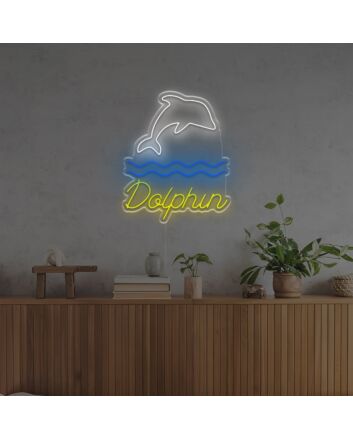 Brighten Up Your Space: Home, Bar, or Wedding with the Saltant Dolphin LED Neon Sign.
