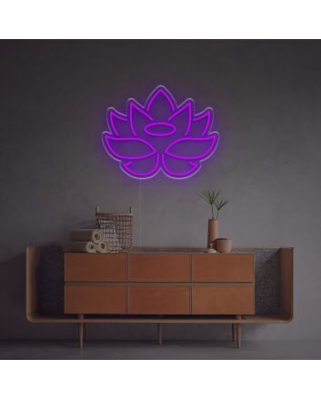 Brighten Your Spaces: Flowering Lotus LED Neon Sign for Home Decor, Office Ambiance, and Celebratory Events.