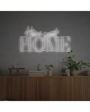 Brighten up Your Space: Home Sweet Home By Rome Font LED Neon Sign for Home Decor, Bars, and Weddings.