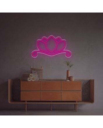 Brighten Your Space: Lotus LED Neon Sign Ideal for Weddings, Bars, and Cozy Home Decor.