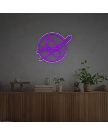 Elevate Your Space: Illuminate Your Home, Office, or Bar with the Nasa Logo LED Neon Sign for a Stellar Atmosphere.