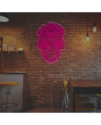 Elevate Your Home, Office, or Bar Ambiance with the Old School Rap Ape LED Neon Sign