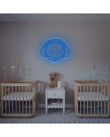 Brighten Up Your Space: Panda With Earphone LED Neon Sign Perfect for Home Decor, Trendy Offices, and Cool Bars