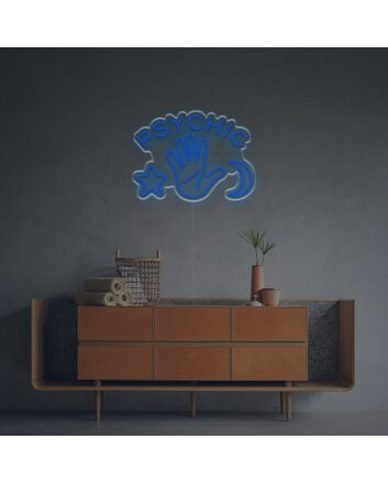 Add a Mystical Glow to Your Home, Office, or Yoga Space with the Psychic Woth Star And Moon LED Neon Sign.