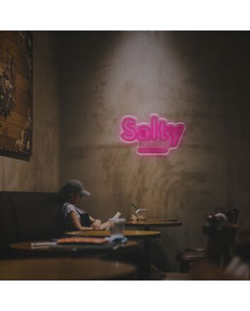 Brighten up your bar, cafe, or kitchen with the vibrant glow of Salty LED Neon Sign.