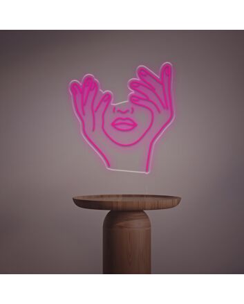 Brighten Up Your Space: Trippy Face LED Neon Sign Perfect for Bars, Home Décor, and Funky Parties