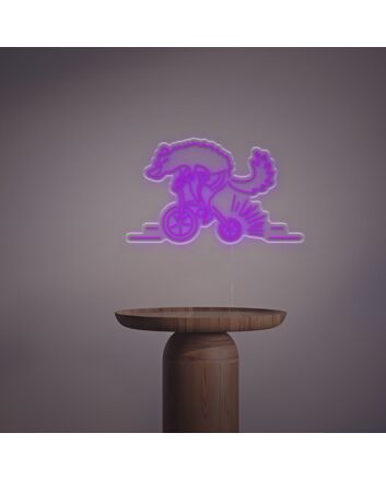 Brighten Your Spaces: Wolf On Bike LED Neon Sign for Unique Home Decor, Office Aesthetics, and Vibrant Bar Atmospheres