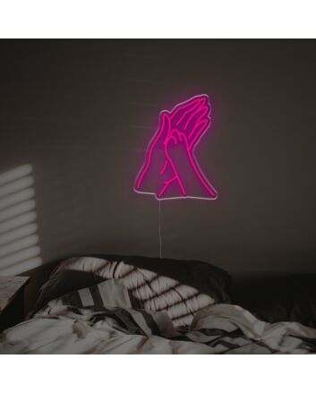 Brighten Up Any Room or Event: Human Hand And Cat Paw LED Neon Sign for Home Decor, Bars, Weddings, and Parties.