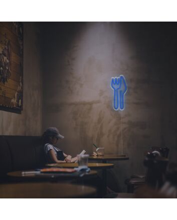 Brighten Your Kitchen or Dining Area with a Knife And Fork LED Neon Sign - Perfect for Home Decor, Restaurants, and Celebratory Events