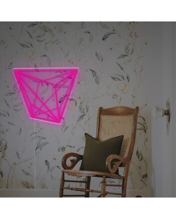 Brighten Up Your Space: Polygon LED Neon Sign - Perfect for Home Decor, Offices, Storefronts, Bars, and Weddings.
