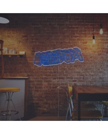 Enhance Your Space: Elevate Home Decor, Office Vibes, or Bar Atmosphere with the Three-Dimensional Freedom Word LED Neon Sign