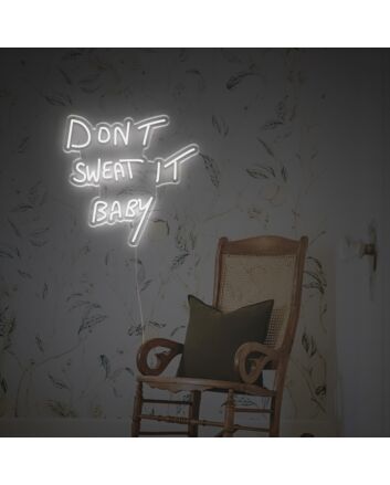Light Up Your Bar, Office, or Wedding Vibes with Dont Sweat It Baby LED Neon Sign.