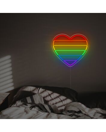 Brighten Up Your Space: Muti-Colored Heart LED Neon Sign for Home Decor, Office Ambiance, and Festive Celebrations.