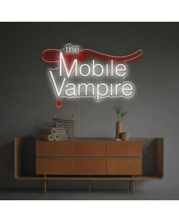 Brighten Up Your Bar, Home, and Halloween Bash with The Mobile Vampire LED Neon Sign.