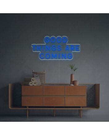 Brighten Your Office, Bar, and Wedding Celebrations with the &quot;Good Things Are Coming&quot; LED Neon Sign.