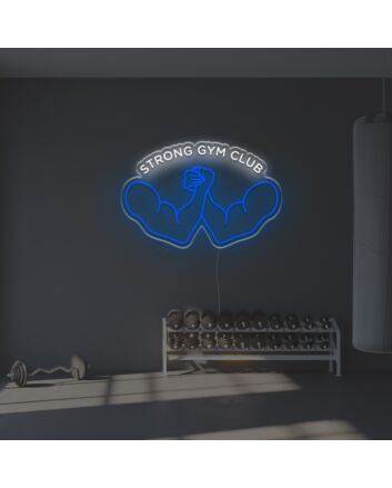 Brighten Up Your Gym Space or Fitness-Themed Parties with the Strong Gym Club LED Neon Sign.