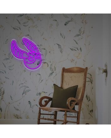 Light Up Your Magical Moments: Golden Snitch LED Neon Sign for Weddings, Bars, and Enchanting Home Decor