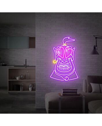 Brighten Up Your Space: Aladdin Lamp God Neon Sign for Game Room, Home Office, and Bar Ambiance Enhancement.