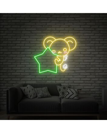 Brighten Up Your Space: Anime Sakura Magical Kero Neon Sign Star Neon Sign for Home Decor, Office Ambiance, and Storefront Charm.