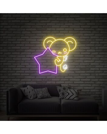 Brighten Up Your Space: Anime Sakura Magical Kero Neon Sign Star Neon Sign for Home Decor, Office Ambiance, and Storefront Charm.