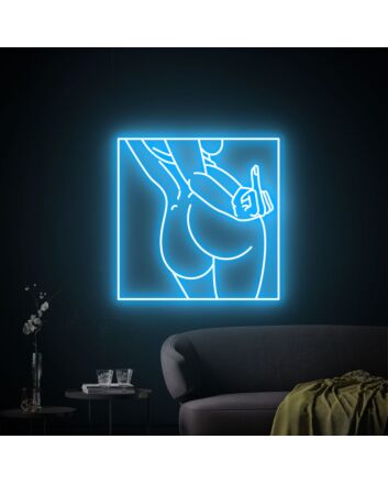 Light Up Your Space with Attitude - Bad Bitch Neon Sign Middle Finger Neon Sign, Perfect for Home Decor, Bars, and Parties.