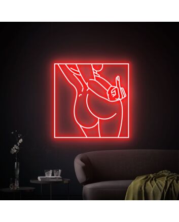 Light Up Your Space with Attitude - Bad Bitch Neon Sign Middle Finger Neon Sign, Perfect for Home Decor, Bars, and Parties.