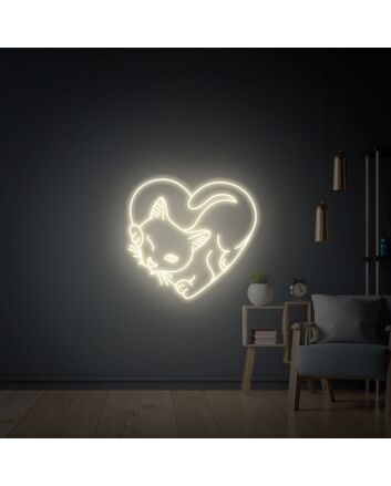 Elevate Your Spaces: Cat Neon Sign Art Decor for a Whimsical Touch in Home, Office, Cafes, and Birthday Celebrations