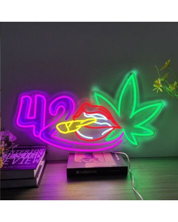 Enhance Your Space: The Perfect Cigarette Neon Sign Marijuana Neon Sign Joint Wall Art Lips Led Sign for Bars, Lounges, and Chic Home Decor