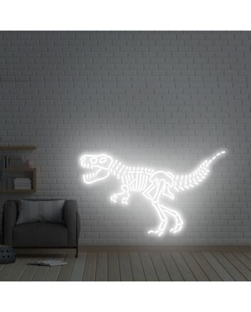 Brighten Up Your Space with Dinosaur Neon Sign - Perfect for Game Room, Home Decoration, Bar Settings, and Weddings.