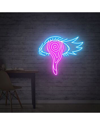 Brighten Your Space: Eye Neon Sign Good Luck Sign Neon Decorations - Perfect for Home, Office, Bars, and Special Celebrations