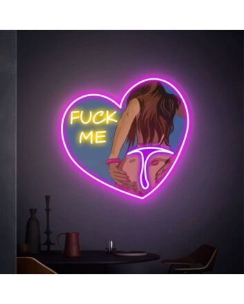 Elevate Your Space: Fuck Me Art Bedroom LED UV Neon Sign - Perfect for Home Decor, Bars, and Romantic Evenings.