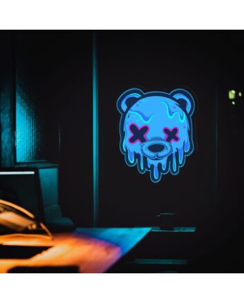 Brighten Your Space with Head Bear Art Neon Sign: Perfect for Bedroom Ambiance, Office Creativity, or Bar Atmosphere.